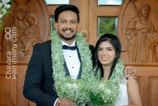 Christian wedding photo of Ajay Shaji and Marietta Shanthal Josy