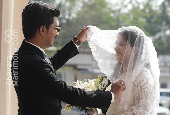 Christian wedding photo of Amal Joy Puduserry and Agna Robin