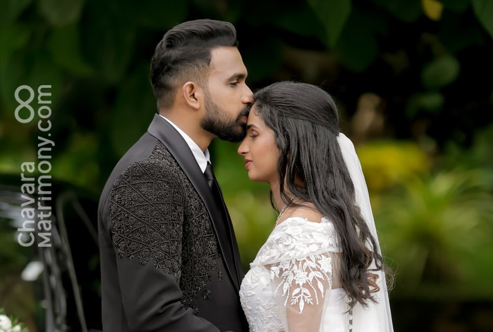 Christian wedding photo of Albin Baby and Ayona George